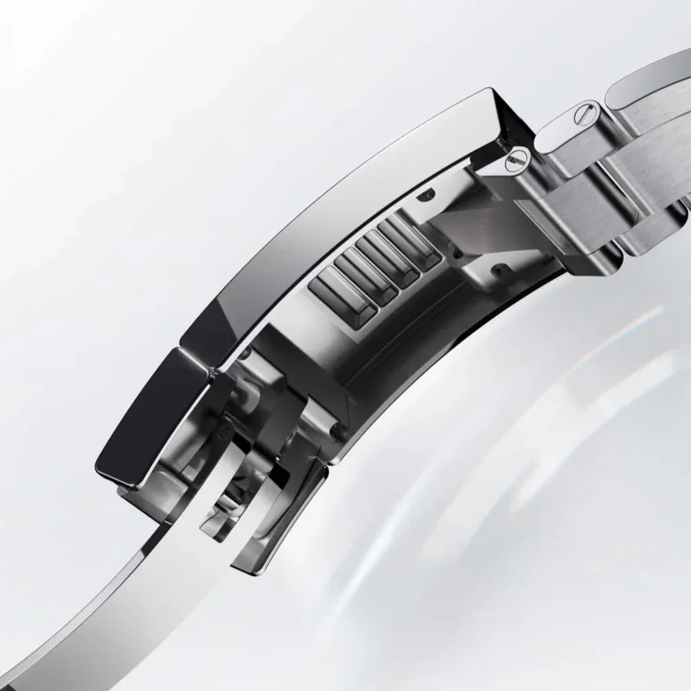 Seiko Mod Datejust — Fermoir déployant en acier du bracelet