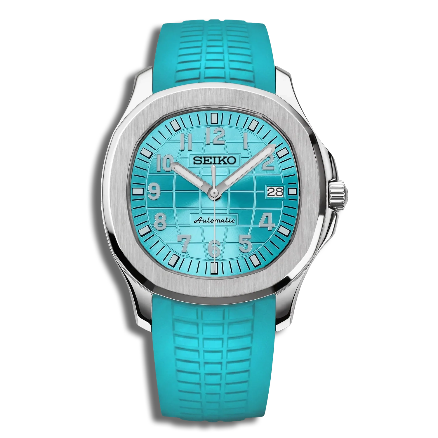 Seiko Mod Nautilus Bleu Cœur Ouvert